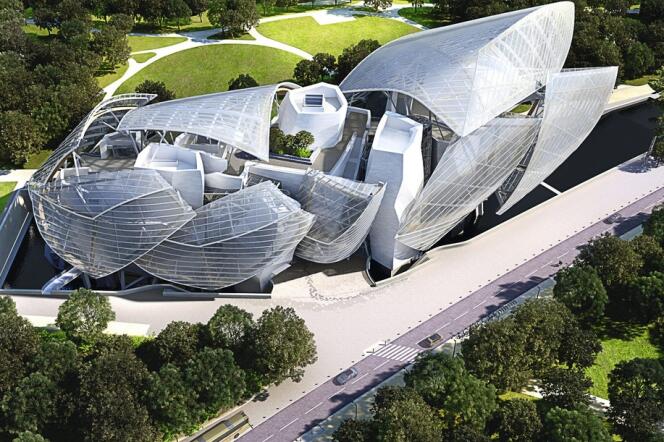Le projet de Fondation Louis Vuitton, conçu par Frank Gehry, qui verra le jour à Paris, à l'automne 2014.
