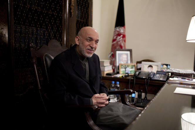 Hamid Karzai, in Kabul, on the 7th of december.