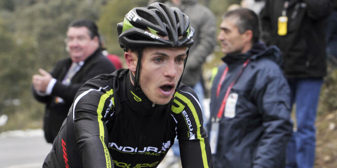 Le cycliste Jonathan Tiernan-Locke lors du Tour méditerranéen qu'il a remporté, en 2012, alors qu'il courait chez Endura Racing.