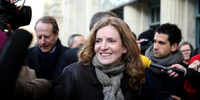 La candidate à la mairie de Paris Nathalie Kosciusko-Morizet en campagne le 12 décembre. 