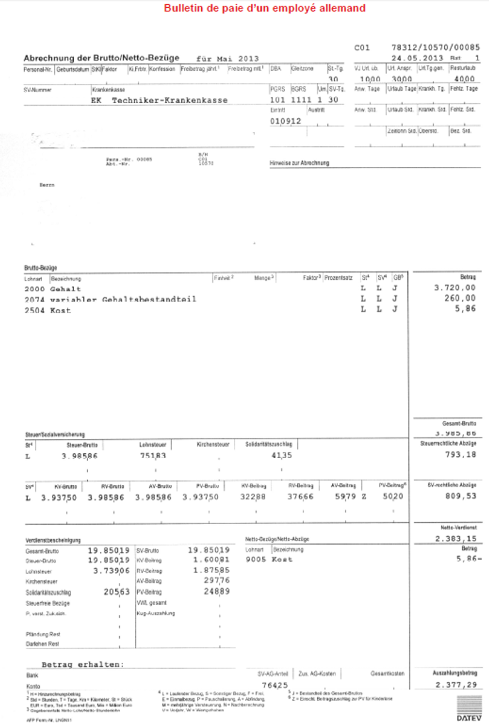 Les Veritables Fiches De Paie De Jean Et De Hans La
