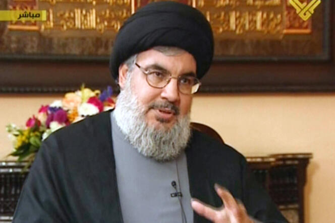 Hassan Nasrallah, le chef du Hezbollah, lors d'une interview, le 3 décembre 2013.