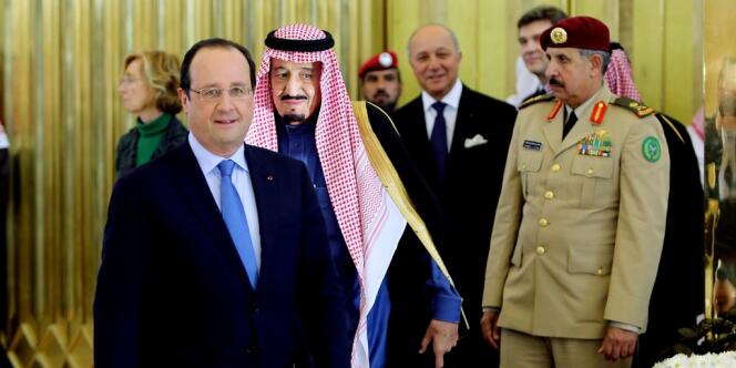 François Hollande et le roi Abdallah d'Arabie saoudite, le 29 décembre à Riyad. 