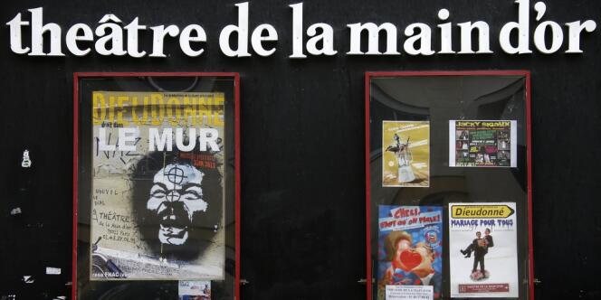 Affiche du spectacle de Dieudonné au théâtre de La Main d'or à Paris, le 30 décembre 2013.