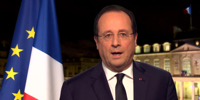François Hollande lors de ses vœux télévisés, le 31 décembre 2013.