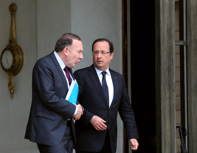 Le président du Medef, Pierre Gattaz, et le président de la République, François Hollande, à l'Elysée, le 4 juillet 2013. 