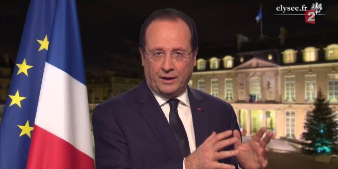 François Hollande le 31 décembre 2013 lors de ses vœux aux Français.