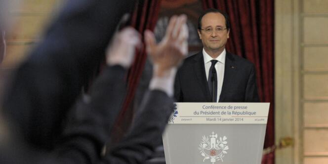 François Hollande, le 14 janvier lors d'une conférence de presse à l'Elysée.