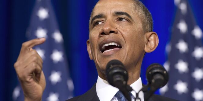Lors du discours du président américain Barack Obama à la Maison Blanche, vendredi 17 janvier 2014.