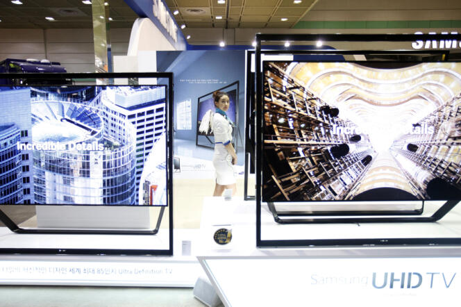 L’espace Samsung, en mai 2013, à Séoul, lors du World IT Show, la grande Foire commerciale sud-coréenne.
