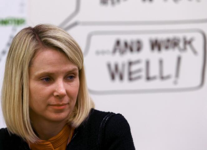 Marissa Mayer, la patronne de Yahoo au forum économique de Davos en janvier 2014          (REUTERS/Denis Balibouse)