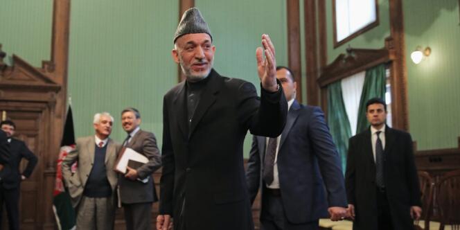 Le président afghan Hamid Karzaï au palais présidentiel à Kaboul, le 25 janvier.
