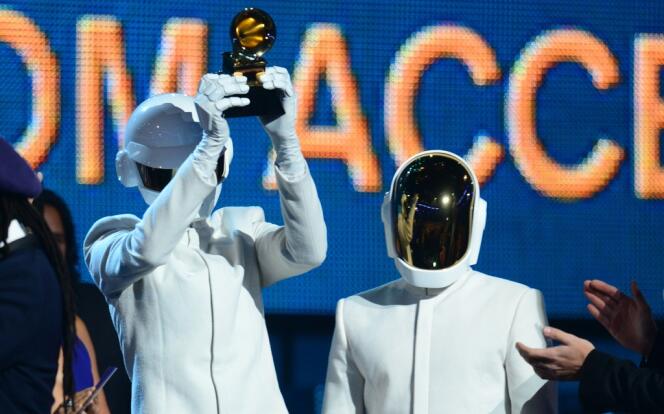 Les Daft Punk aux Grammy Awards à Los Angeles, le 26 janvier 2014.