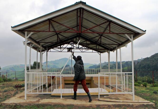 Mémorial aux victimes du massacre de Kesho (ouest du Rwanda), où périrent environ 1 400 Tutsi le 8 avril 1994, dans le fief de Pascal Simbikangwa.