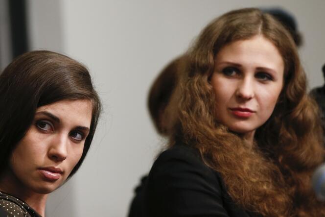 Nadejda Tolokonnikova et Maria Alekhina, le 5 février à New York.