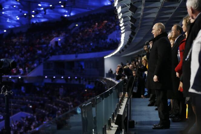 Vladimir Poutine lors de l'inauguration de 