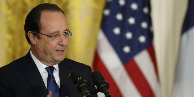 François Hollande lors d'une conférence de presse à la Maison Blanche à Washington, mardi 11 février.