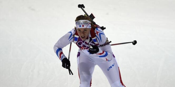 Anaïs Bescond, ici le 11 février lors de la finale de la poursuite de biathlon.