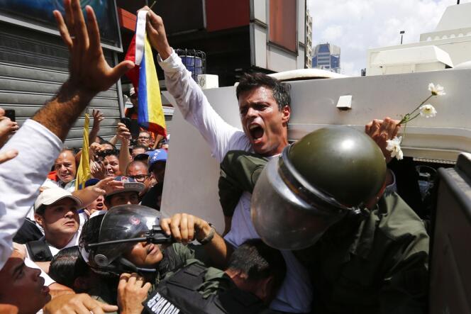 Leopoldo Lopez, à Caracas, le 18 février. JORGE SILVA/REUTERS