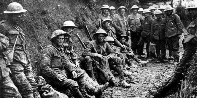 Soldats britanniques pendant la première guerre mondiale.