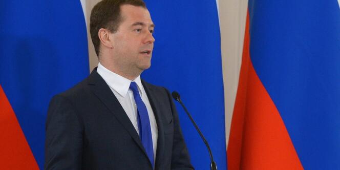 Le premier ministre russe Dmitri Medvedev à Moscou, le 20 février.