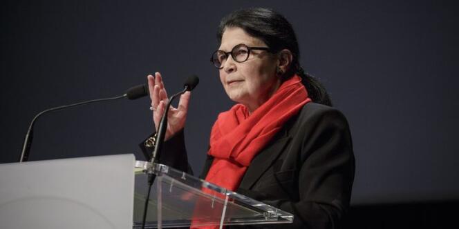 Jacqueline Sanson, en février 2014, à l'occasion des 20 ans de la Bibliothèque nationale de France.