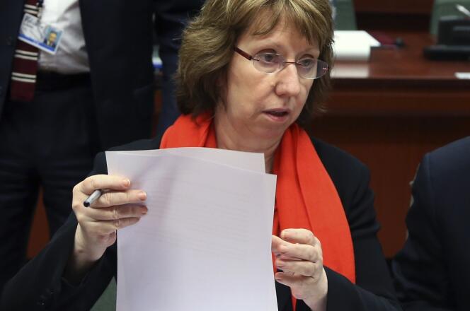 Catherine Ashton, la chef de la diplomatie européenne, le 20 février à Bruxelles.