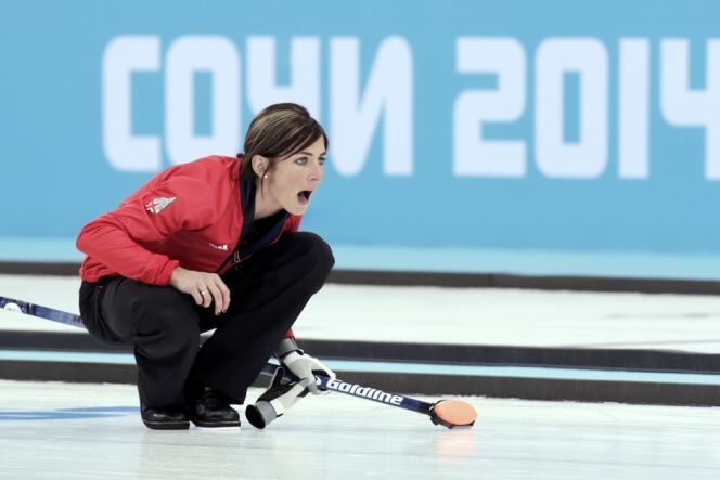 Eve Muirhead, capitaine de l'équipe britannique de curling, médaillée de bronze à Sotchi, le 20 février. 