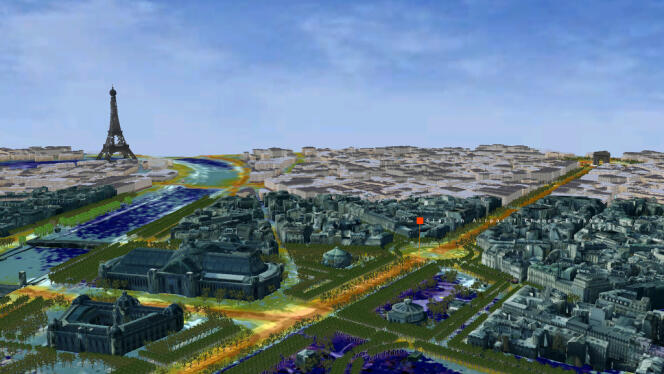 Le logiciel 3D Aircity permettra demain de rendre visible la pollution, en tout point d'une ville.