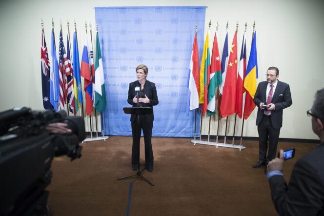 Samantha Power, le 1er mars à l'ONU.