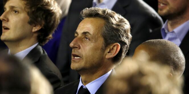 Nicolas Sarkozy lors du meeting de la candidate UMP à la mairie de Paris, le 10 février.