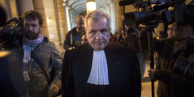 Thierry Herzog, l'avocat de Nicolas Sarkozy, au tribunal de Paris, le 10 mars. 