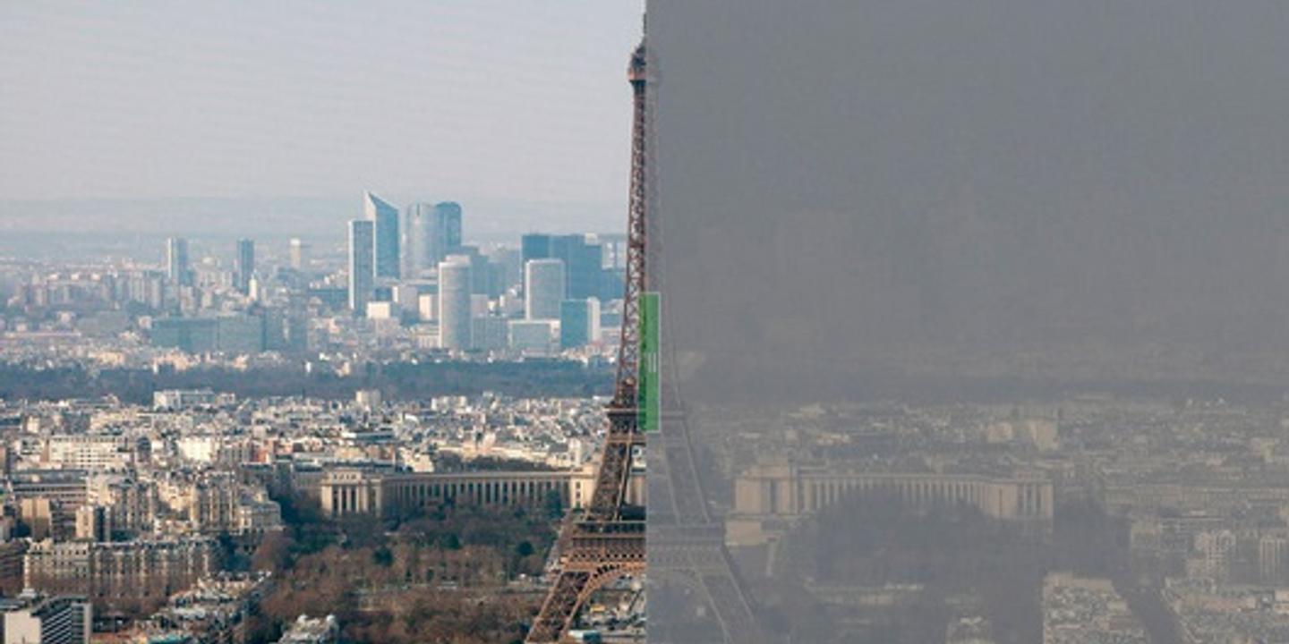 La pollution à Paris en deux photos
