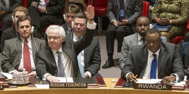 L'ambassadeur russe auprès de l'ONU a voté contre la résolution sur la Crimée, samedi. 