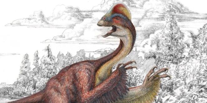 Illustration représentant Anzy Wyliei, nouveau dinosaure dont la découverte a été annoncée le 18 mars.