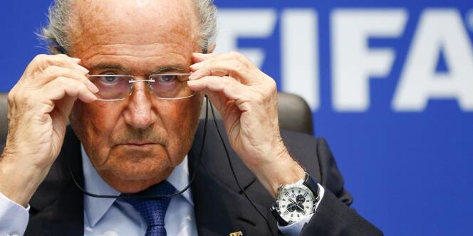 Sepp Blatter, président de la FIFA, lors de la conférence de presse tenue le 21 mars à Zurich.