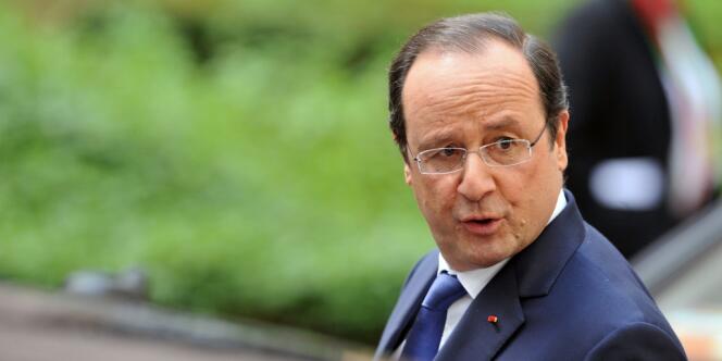 François Hollande en déplacement à Bruxelles pour le Conseil européen, vendredi 21 mars.