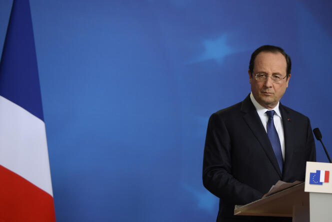 Le chef de l'Etat lors d'un sommet du Conseil européen, à Bruxelles le 21 mars.