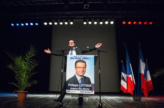 Philippe Lottiaux, le candidat FN à Avignon, le 24 mars 2013. 