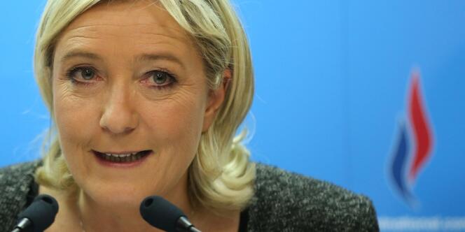 Marine Le Pen, le 23 mars, à Nanterre.