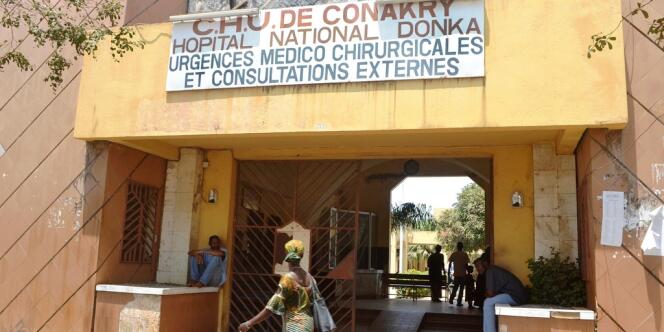 L'hôpital Donka de Conakry, où sont isolées les personnes atteintes du virus Ebola.