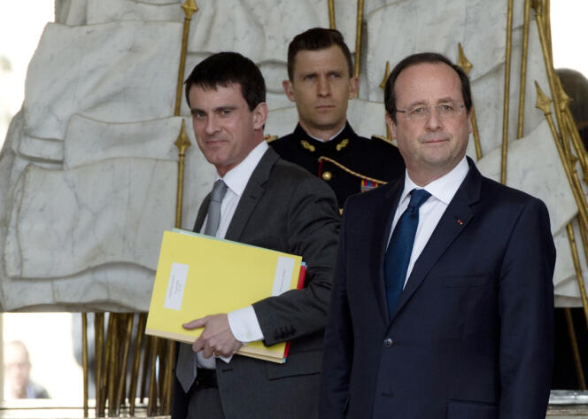 Manuel Valls et François Hollande à l'Elysée, le 19 mars.