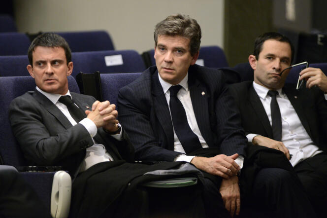 Le premier ministre, Manuel Valls, et le ministre de l'économie, Arnaud Montebourg.