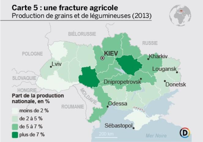 Carte agricole de l'Ukraine