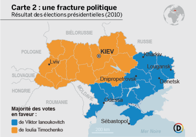Carte politique de l'Ukraine