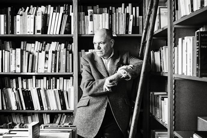 Dominique Gaultier, le 1er avril au Dilettante, sa librairie et maison d'édition.