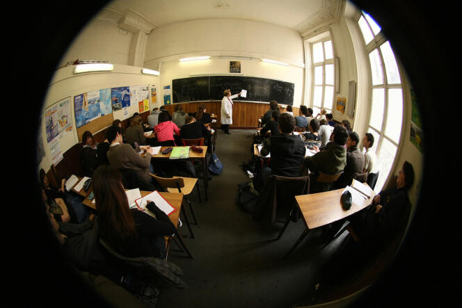 Dans un lycée parisien en 2008.