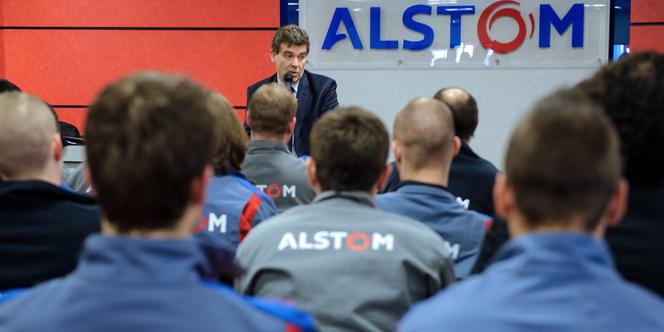 Le rôle d'Arnaud Montebourg (ici à Belfort en mars 2013) dans le choix du gouvernement sur Alstom a été salué par le premier ministre, Manuel Valls.