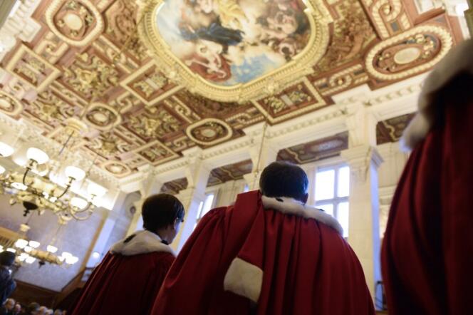 Des magistrats lors des vœux du Nouvel an de la cour d'appel de Paris, le 8 janvier 2014.