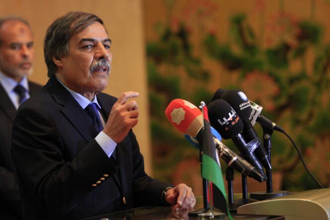 Le président de l'Assemblée constituante libyenne, Ali Tarhouni, le 4 mai à Benghazi.